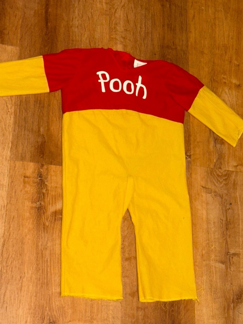 Vintage Disney Pooh Red and Yellow One-Piece Bodysuit
